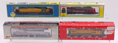 Lot 476 - Four HO gauge locos to include an Atlas GE...