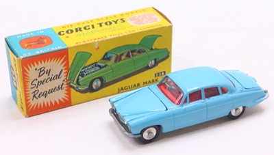 Lot 1555 - Corgi Toys No. 238 Jaguar Mk X with light blue...