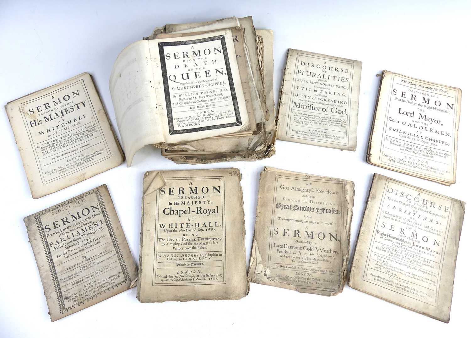 Lot 2037 - A bundle of 17th & 18th century printed sermon...