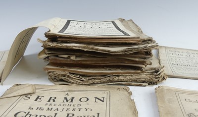 Lot 2037 - A bundle of 17th & 18th century printed sermon...