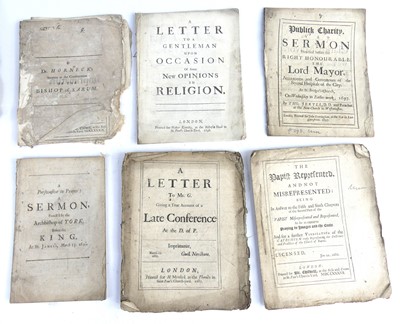 Lot 2037 - A bundle of 17th & 18th century printed sermon...