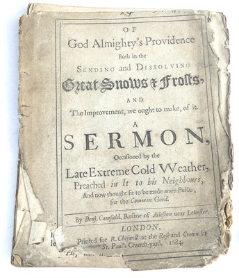 Lot 2037 - A bundle of 17th & 18th century printed sermon...