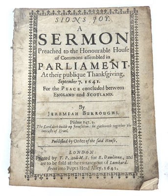 Lot 2037 - A bundle of 17th & 18th century printed sermon...