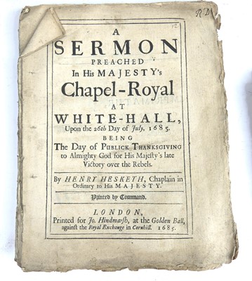 Lot 2037 - A bundle of 17th & 18th century printed sermon...