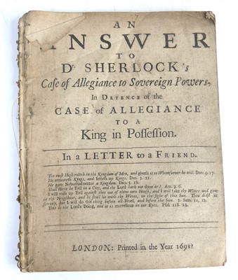 Lot 2037 - A bundle of 17th & 18th century printed sermon...