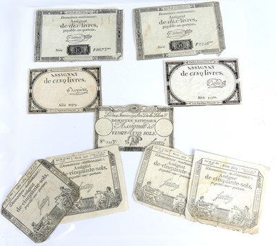 Lot A collection of French Revolution assignat...