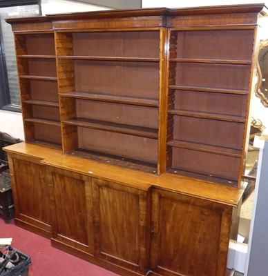 Lot 1111 - A Victorian mahogany breakfront library...