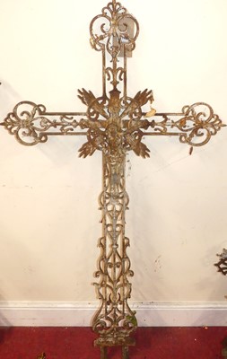 Lot 1146 - Two large 19th century French cast iron...