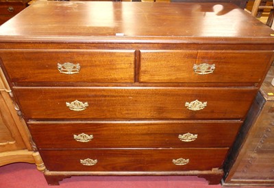 Lot 1173 - A Victorian mahogany chest of two short over...