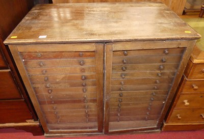 Lot 1175 - An early 20th century mahogany low double door...