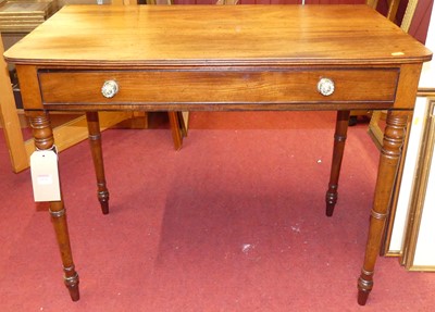 Lot 1176 - A Regency mahogany single drawer side table,...