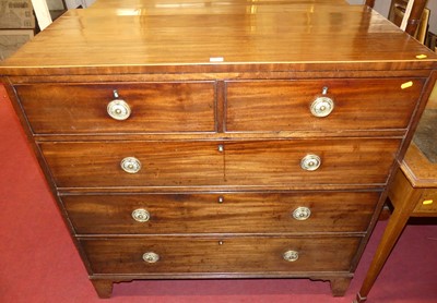 Lot 1181 - An early 19th century mahogany squarefront...
