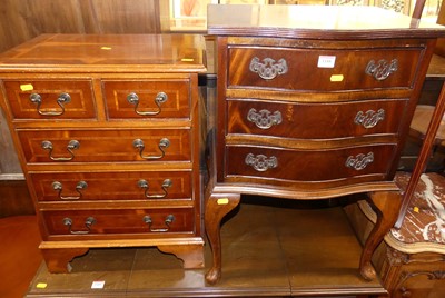 Lot 1188 - A contemporary mahogany serpentine front...