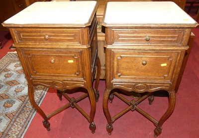 Lot 1206 - A pair of 19th century French provincial oak...