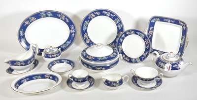 Lot 105 - A collection of Wedgwood Blue Siam pattern...