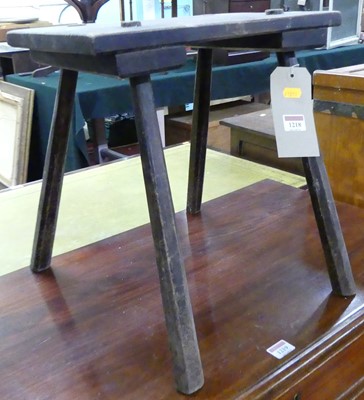 Lot 1218 - A 19th century provincial stained elm milking...