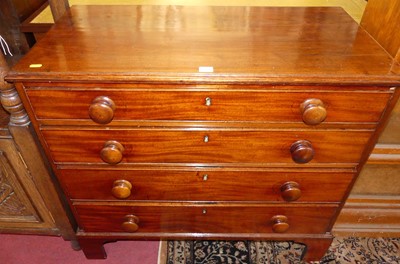 Lot 1219 - An early Victorian mahogany squarefront chest...