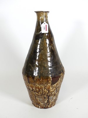 Lot 108 - A studio pottery vase of conical form, having...