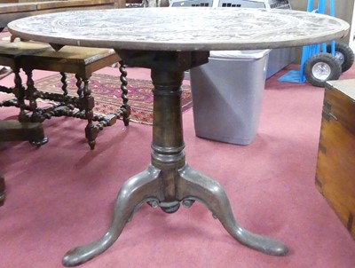 Lot 1224 - A 19th century mahogany circular tilt-top...