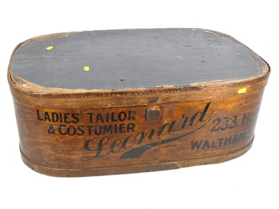 Lot 121 - An early 20th century bentwood trunk, bearing...