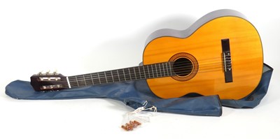 Lot 123 - A Terada No. 500 acoustic guitar, having a...