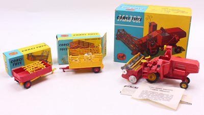 Lot 1760 - Corgi Toys group of 3 farming diecasts and...