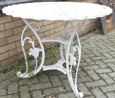 Lot 1274 - A white painted galvanised metal circular...