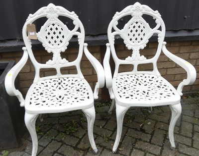 Lot 1275 - A pair of contemporary white painted and...