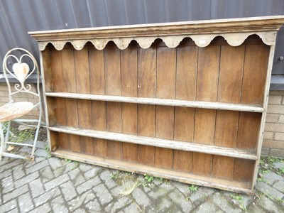 Lot 1276 - An antique three-tier Delft rack, 107.5 x 179.5cm