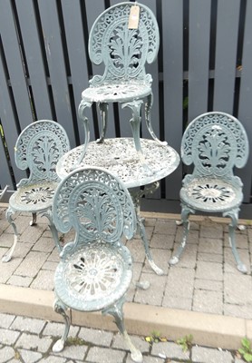 Lot 1282 - A Victorian style grey painted and pierced...