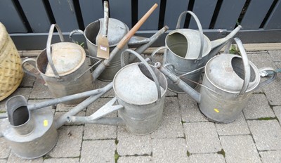 Lot 1283 - A collection of six various galvanised metal...