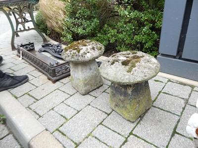Lot 1287 - A pair of small reconstituted Derbyshire...