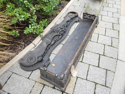 Lot 1288 - Two late Victorian black painted cast iron...