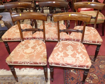 Lot 1248 - A set of five early Victorian mahogany bar...