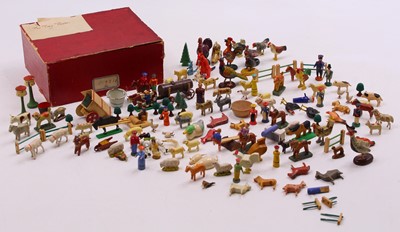 Lot 1983 - A large collection of Eskaberg wooden figures,...