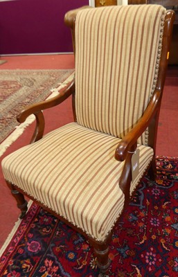 Lot 1257 - A Victorian mahogany child's open armchair,...
