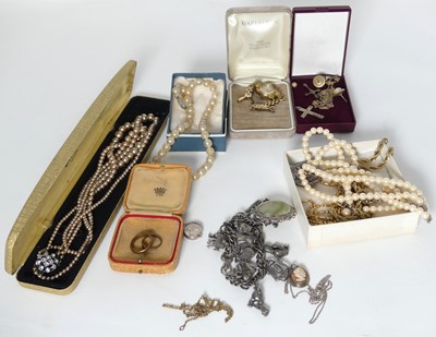 Lot 241 - A collection of costume jewellery, to include...