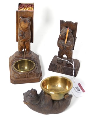 Lot 350 - An early 20th century Black Forest carved...