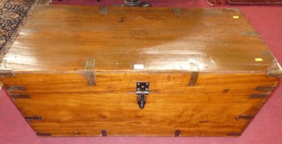 Lot 1290 - An early 20th century stained and brass bound...