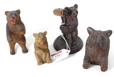 Lot 351 - An early 20th century Black Forest carved...