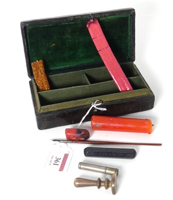 Lot 361 - An early 20th century alligator skin box,...