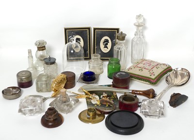 Lot 368 - A collection of items to include scent bottles,...
