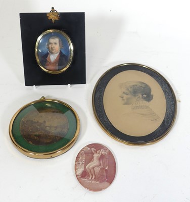 Lot 387 - English school, 19th century, head & shoulders...