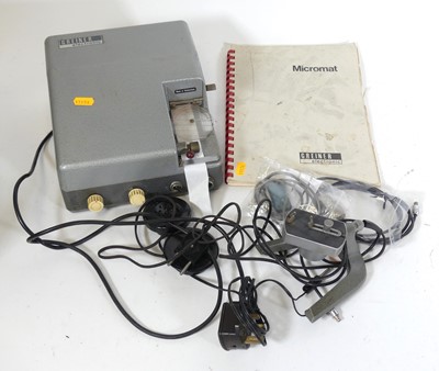 Lot 392 - A Greiner Micromat timegrapher, with manual