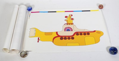 Lot 397 - A Beatles Yellow Submarine poster, 45x64cm,...