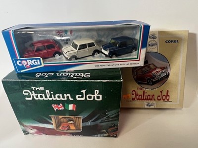 Lot 408 - A Corgi The Italian Job diorama, with 1/36...