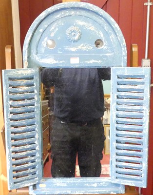 Lot 1024 - A contemporary painted shuttered arched wall...
