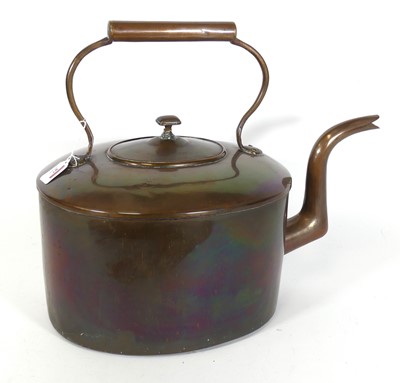 Lot 87 - A Victorian copper range kettle of large...