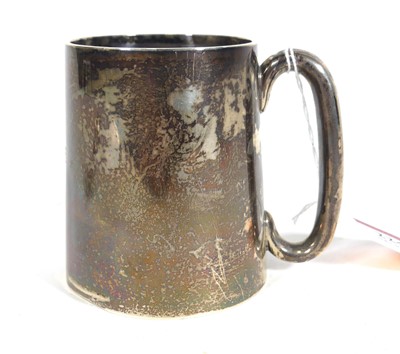 Lot 224 - A George VI silver christening mug of tapered...