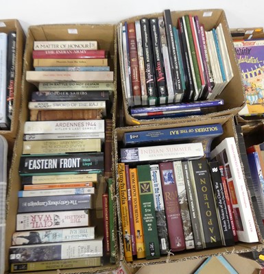 Lot 461 - Three boxes of military and militaria related...